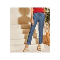 شلوار لینن کمرکش