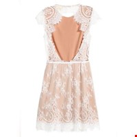 پیراهن مجلسی دانتل سفید H&M