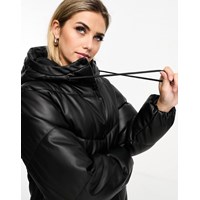 کاپشن چرمی پافر Pull and Bear