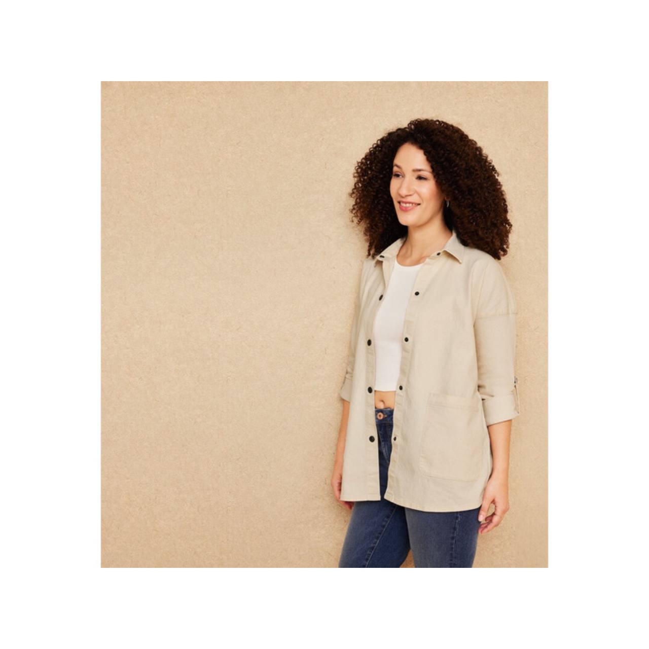 شومیز کتان جین