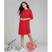 تیشرت لانگ قرمز