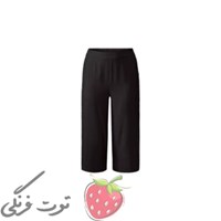 شلوار واید مشکی آبی