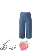 شلوار واید مشکی آبی