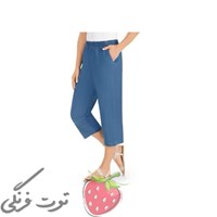 شلوار واید مشکی آبی