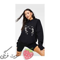 هودی مشکی طرحدار