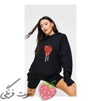 هودی مشکی طرحدار