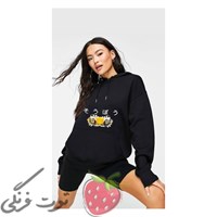 هودی مشکی طرحدار