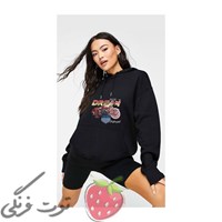 هودی مشکی طرحدار