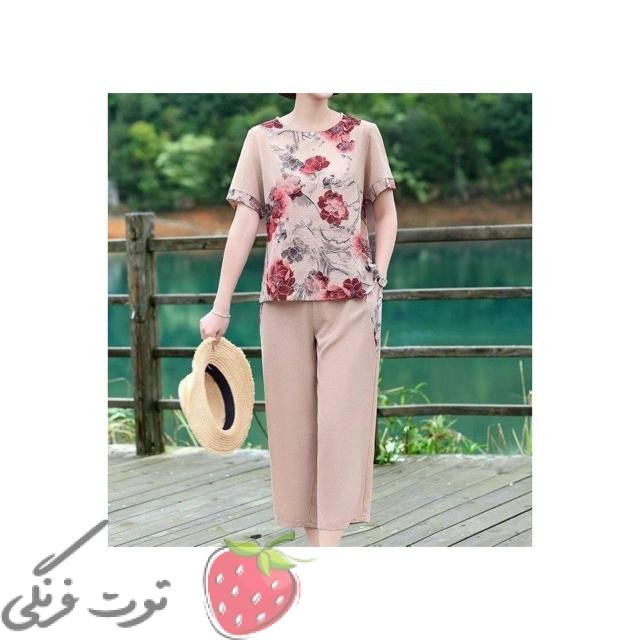 شومیز شلوار طرح گل 