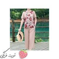 شومیز شلوار طرح گل 