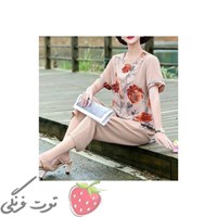 شومیز شلوار طرح گل 