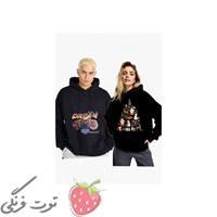 هودی مشکی طرحدار