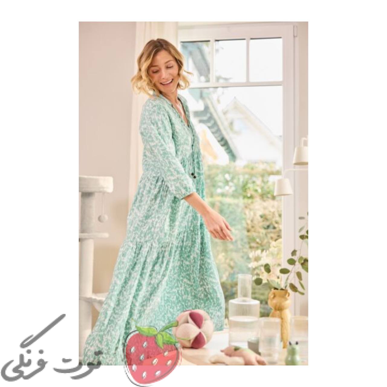 پیراهن یقه هفت سبز