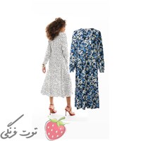 پیراهن مانتویی آستین بلند