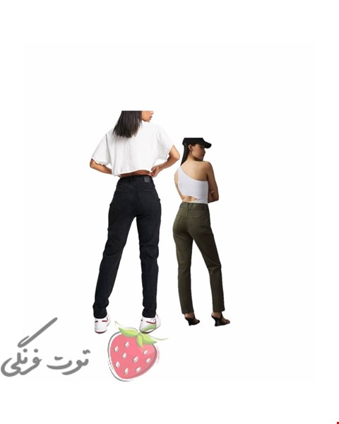شلوار کتان سبز و مشکی اسمارا