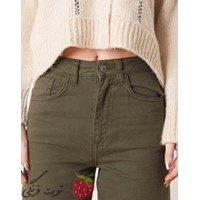 شلوار کتان مشکی سبز