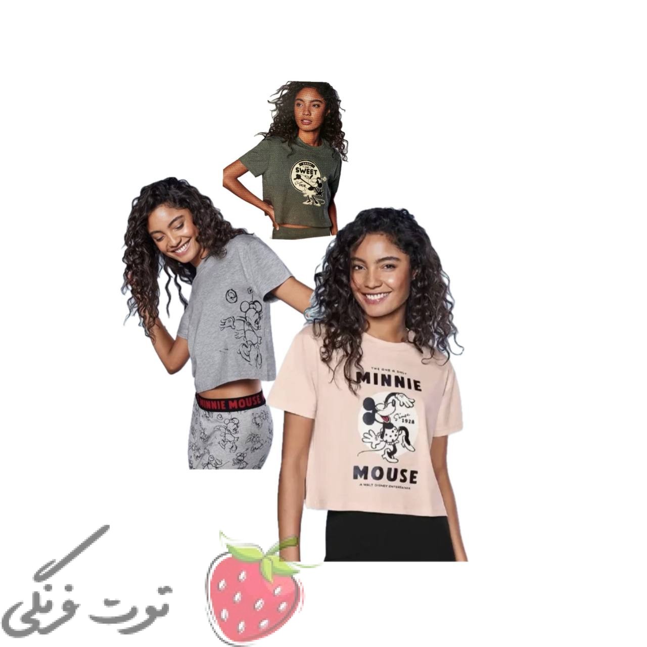 کراپ تیشرت طرح دیزنی