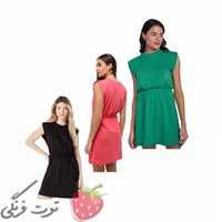 پیراهن کمرکش سه رنگ