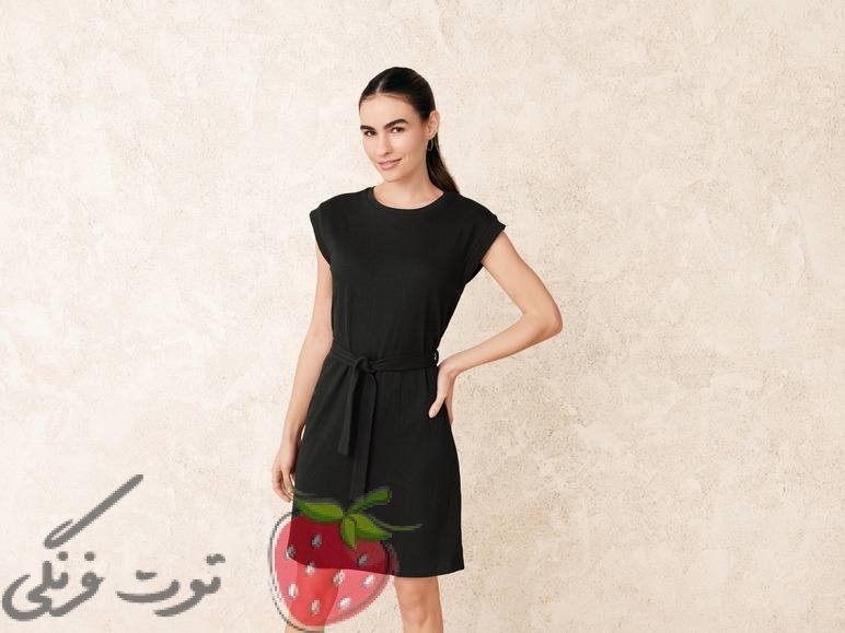 پیراهن مشکی یقه گرد اسمارا