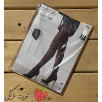 جوراب شلواری مشکی طرحدار