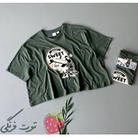 کراپ تیشرت طرح دیزنی