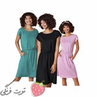 پیراهن آستین کوتاه کمرکش