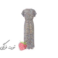 پیراهن بلند حریر طرحدار اسمارا