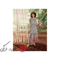 پیراهن بلند حریر طرحدار اسمارا