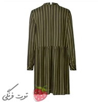 پیراهن آستین بلند راه راه سبز