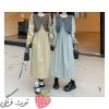 پیراهن مانتویی و وست چرم - Image 4